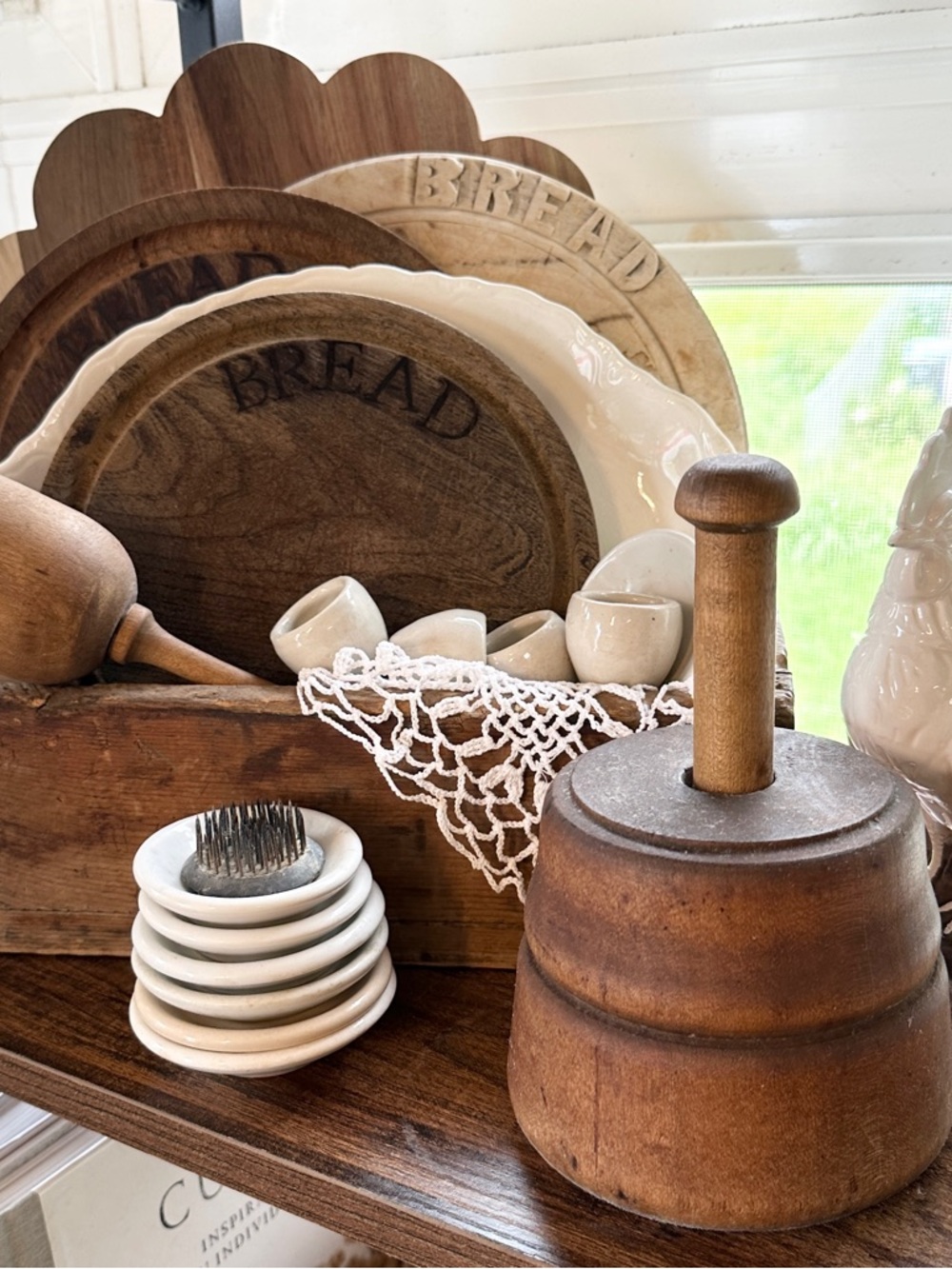 Vintage Rustic Bread Board.  8”